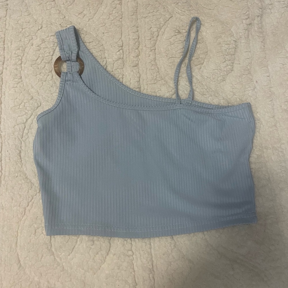 Blue crop top
